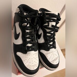NIKE DUNK HIGH RETRO SNEAKERS in black and white Size 10 men